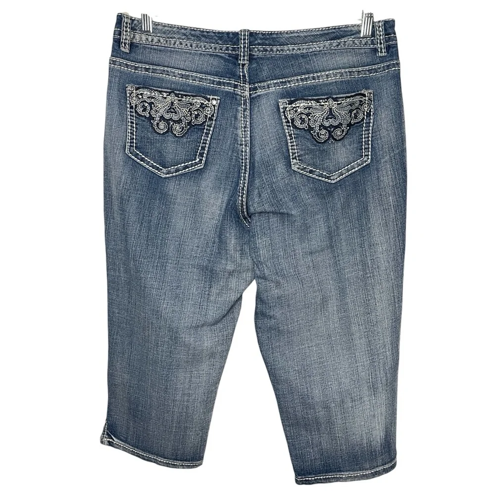 WOMEN’S VINTAGE Capri Jeans with Embellished Pockets, 14W - Picture 6 of 10